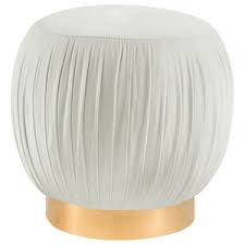 Alibaba.com offers 1993 cream ottoman products. Tulip Cream Velvet Ottoman Contemporary Footstools And Ottomans By Tov Furniture Houzz
