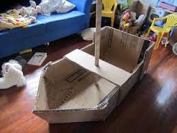 Making It Up As I Go Floating Cardboard Cardboard Boat Boat Crafts Cardboard Boat Race