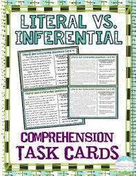 Use These 18 Half Page Task Cards To Help Your Students Understand The Differenc Inferential Comprehension Teaching Reading Comprehension Inferential Questions