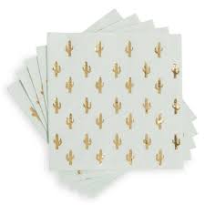 Paquet De 20 Serviettes A Cocktail En Papier Cactus Maisons Du Monde Serviettes Decoration Noel Serviette Papier