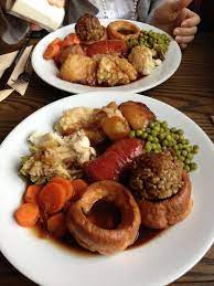 And Another Lovely Roast Complete With Yorkshire Pudding Roast Dinner English British Roast Dinner Roast Dinner