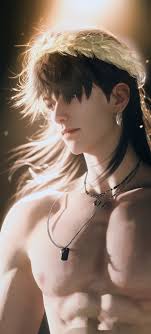 edit of person with mullet hairstyle