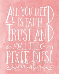 Instant Download 8x10 Quot Printable Digital File All You Need Is Faith Trust And A Little Pixie Dust Peter Pan Quotes To Live By Quotes Peter Pan Quotes