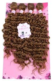 Weaving needle sets, weaving thread and hair. Frelyn Deep Wave 4 Bundles Curly Synthetic Hair Weave High Temperature Heat Resistant Fiber 16 18 18 20 Inches Mixed Dirty Blonde 27 Buy Online At Best Price In Uae Amazon Ae