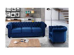 Maybe you would like to learn more about one of these? Canape 3 Places Et Fauteuil Velours Bleu Roi Chesterfield