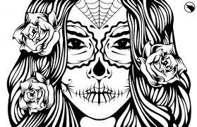 We've created two coloring pages featuring sugar skulls in honor of dia de los muertos (or day of the dead). Sugar Skull Girl Skull Coloring Pages Coloring Pages For Girls Sugar Skull Girl