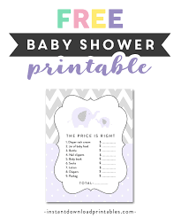 Make social videos in an instant: Free Printable Baby Shower Purple Chevron Elephant Game The Price Is Right Instant Download Instant Download Printables