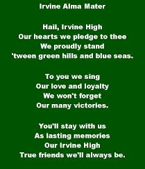 irvine high school alma mater in 2020 irvine high school california high school alma mater