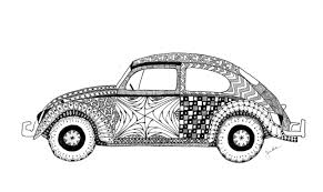 Vw Beetle 2 Zentangle Zentangle Sketchbook Drawings Cellphone Wallpaper