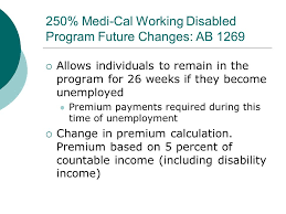 250 Medi Cal Working Disabled Program New Changes Afloat