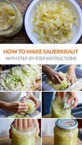 Quick Sauerkraut Recipe With Step By Step Photos Irena Macri Recipe Easy Sauerkraut Recipe Saurkraut Recipes Canning Recipes