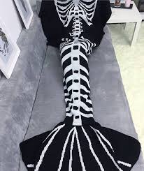 Mermaid tail blanket black knit new. The Rogue The Wolf Photo Mermaid Halloween Crochet Mermaid Tail Blanket