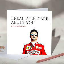 Listen to the birthday music played by the rb7! Special Offer Charles Leclerc Ferrari F1 Anniversary Birthday Card