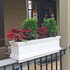 The 24 Charleston Rail Top Planter Sits Over A Railing And Can Be Used To Bring Your Garden To Your Front Deck Railing Planters Railing Planters Planter Boxes