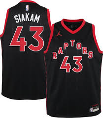 Pascal siakam is a cameroonian professional basketball player for the toronto raptors of the national basketball association. Jordan Youth Toronto Raptors Pascal Siakam 43 2020 21 Dri Fit Statement Swingman Black Jersey Dick S Sporting Goods
