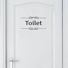 Bathroom Toilet Door Sticker Toilet Door Vintage Bathroom Decor Bathroom Doors