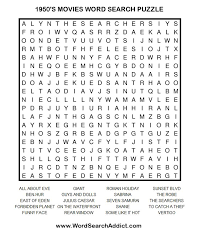 Explore free online and printable games centered around the bible. 1950 S Movies Printable Word Search Puzzle Word Search Printables Word Search Puzzle Word Search Puzzles Printables