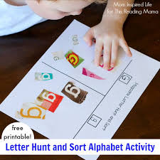 Magazine Letter Hunt and Sort Activity