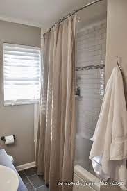 Postcards From The Ridge Hall Bath Renovation Reveal And Details Cool Shower Curtains Extra Long Shower Curtain Bathroom Shower Curtains