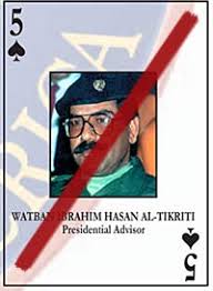 Deck of cards distributed to American servicemen during the war in Iraq