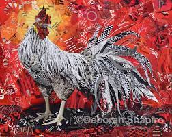 Arthur King Of The Roosters Paper Collage Art Collage Artwork Collage Art