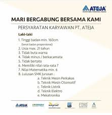 Sinar para taruna (pt.sipatatex)'s products and customers. Lowongan Kerja Pt Ateja Lowongan Kerja Terbaru Indonesia 2021