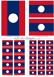 All world countries flag coloring pictures. Laos Flag Printable