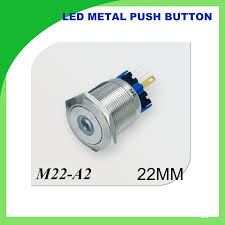22mm 12v Led Push Button Metal Switch On Off Car Boat Diy With Illuminated Power Symbol Waterproof Dot Illuminated 1nonc 12v Led Lead Metal Led