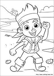 An animated tv show that follows a band of young pirates who spend their days competing against captain hook and mr. Jake And The Never Land Pirates Coloring Picture