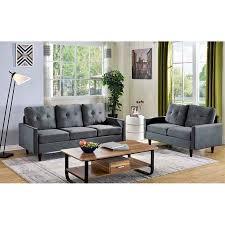 Bruni 2 Piece Living Room Set Gray Walmart Com In 2020 Living Room Sets Living Room Living Room Grey