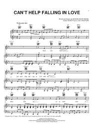 Can T Help Falling In Love Cant Help Falling In Love Sheet Music Saxophone Sheet Music