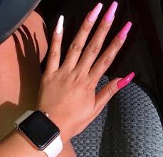 Girls with different temperaments can get the sweet feeling of pink very well. Dark Pink Acrylic Nails Coffin Nail And Manicure Trends