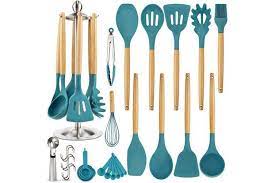 Check spelling or type a new query. Dark Blue Silicone Kitchen Cooking Utensil Set Eagmak 16pcs Kitchen Utensils Spatula Set With Stainless Steel