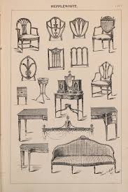 English Hepplewhite Furniture Designs Large Antique Black White Print Interior Design Arts Antique Furniture Furniture Design White Furniture Living Room