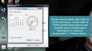 Bilgisayarin Saati Ve Tarihi Nasil Ayarlanir Youtube