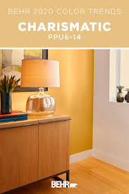 Behr Paint In Charismatic Is An Energetic And Optimistic Yellow That Celebrates Vitality And J Yellow Walls Living Room Yellow Accent Walls Living Room Colors