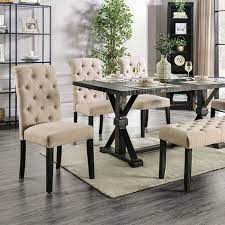 Steve silver joanna ivory charcoal 7pc dining room set $980.72. Alfred Rustic Style Rectangular Dining Table