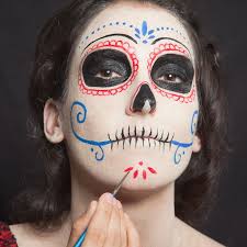 Dia De Los Muertos Make Up Frau Schminken Halloween Kinderschminken Halloween Und Fasching Schminken