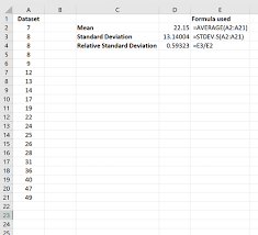 Mit der standardabweichung lassen sich in excel statistische daten effektiv auswerten. Berechnen Der Relativen Standardabweichung In Excel Statologie