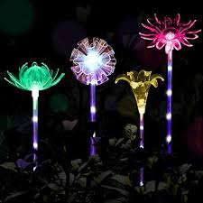 Yunlights 4pcs Solar Garden Lights Outdoor Garden Stake L Https Www Amazon Com Dp B0796pnz8t Solar Led Garden Lights Solar Lights Garden Led Garden Lights