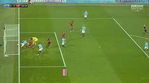 City are just pumping the ball away every time as a clearance, liverpool are punting it towards the box to try and win a second ball. John Stones Goal Line Clearance Denies Liverpool Taking Lead Against Man City By The Slimmest Of Margins