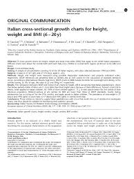 Pdf Italian Cross Sectional Growth Charts For Height