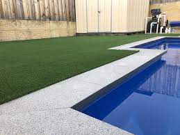 Artificial turf residential series is made up of the newest, most realistic residential artificial turf fibers and yarns available on the market today. Artificial Grass Around Swimming Pool Wa Turf Gurus Synthetic Grass Perth