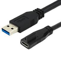 USB 3.2, A to C Female Adapter Cable, 1m