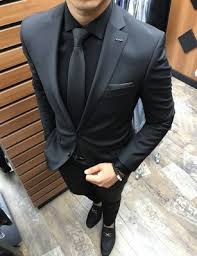 Terziademaltun Italyan Kesim Altinyildiz Nano Slim Siyah Erkek Takim Elbise T2114 1 Takim Elbise Blazer Ceket Elbise