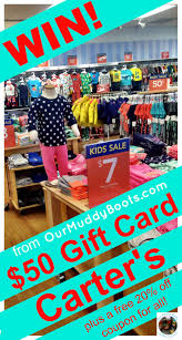 Win A Carter S Gift Card Free 20 Off Coupon For All From Ourmuddyboots Com Carterspringstyle Gift Card 50th Gifts Cards