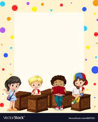 border design with children reading download a free preview or high quality adobe illustrato border design creative poster design powerpoint background design