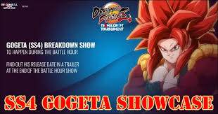 Dragon ball games battle hour is in the category of entertainment. Super Saiyan 4 Gogeta Showcase For Dragon Ball Fighterz Slated For 12 30 P M Pt
