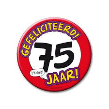 Xxl Verjaardags Button 75 Jaar Voor Maar 3 85 Bij Viavoordeel