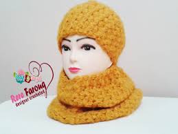 كروشيه سكارف دائرى بغرزه الورده السداسيه خيط وإبرة Crochet A Circle Scarf Cowl Crochet Hats Crochet Neck Warmer Crochet